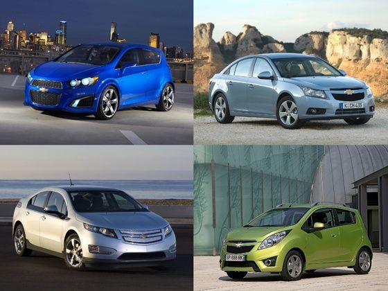 An allnew hatchback a refreshed SUV and a Cruze in racing car avatar are