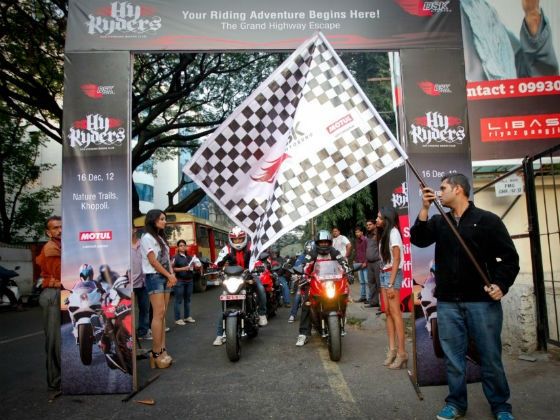 The event being flagged off from Pune The event being flagged off from Pune