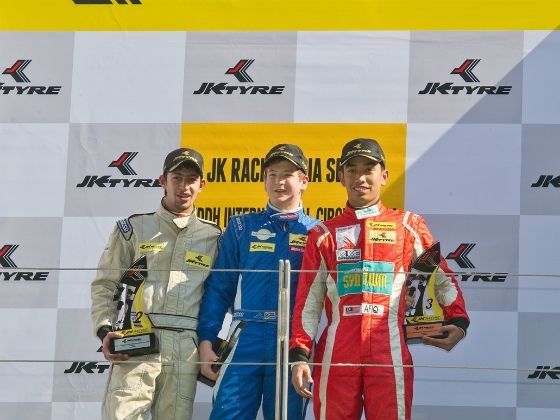 JK Racing Asia Series 2012, L-R: Akhil Khushlani, Aston Hare,
and Afiq Ikhwan