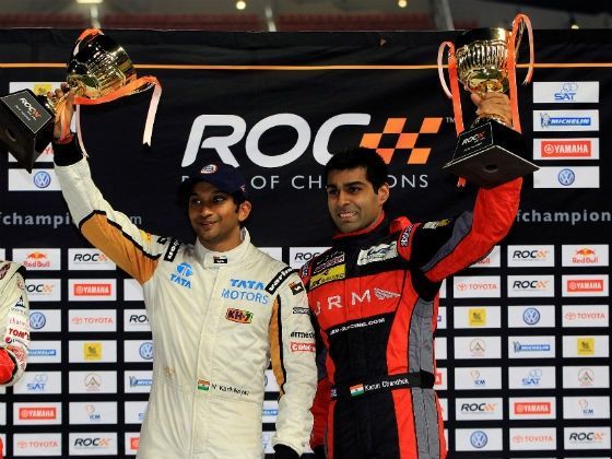 2012 ROC Asia winners Narain Karthikeyan and Karun
Chandok