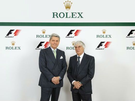 Rolex F1 Official Timekeeper and Official
Timepiece, Gian Riccardo Marini, CEO,Rolex SA and Bernie Ecclestone, CEO Formula One
