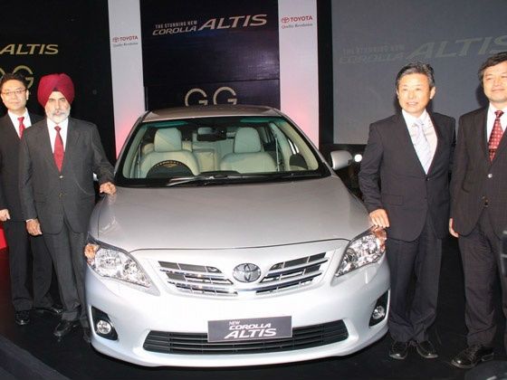 Sandeep Singh and Hiroshi Nakagawa at the Toyota Corolla Altis launch Sandeep Singh and Hiroshi Nakagawa at the Toyota Corolla Altis launch