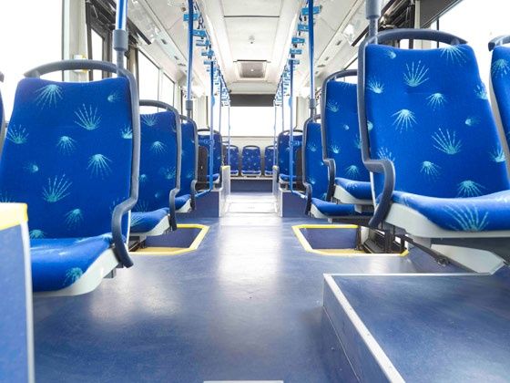 The side mounted seats and the seat stanchions are unique and distinctive