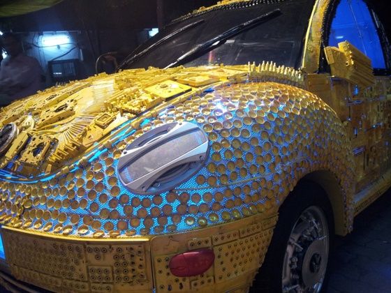 VW Beetle made of scrap metal VW Beetle made of scrap metal