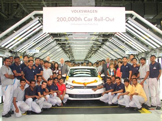 Volkswagen Vento rolls out its 200,000th car Volkswagen Vento rolls out its 200,000th car