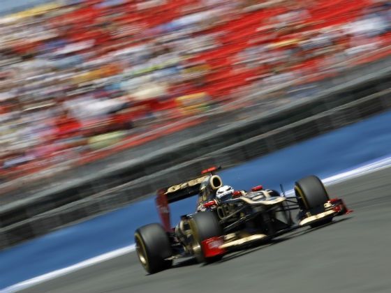 Kimi raikkonen 2012 European Grand Prix podium