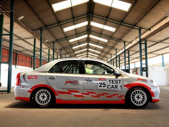 Toyota Etios Motor Racing Car side profile Toyota Etios Motor Racing Car side profile