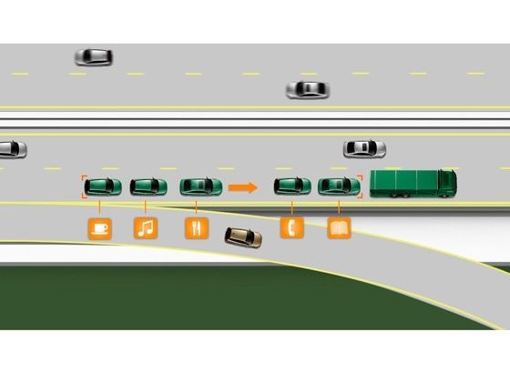 All vehicles part of the platoon are sufficiently autonomous and can leave the procession at any time they choose to All vehicles part of the platoon are sufficiently autonomous and can leave the procession at any time they choose to