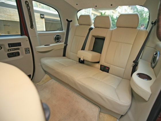 London Taxi Rear Passenger seating area London Taxi Rear Passenger seating area