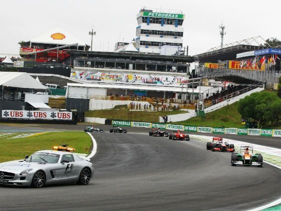 Nico Hulkenberg in lead, 2012 Brazil
GP