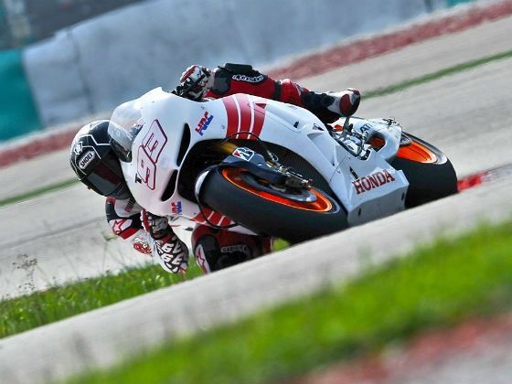 Marc Marquez in action at Sepang
