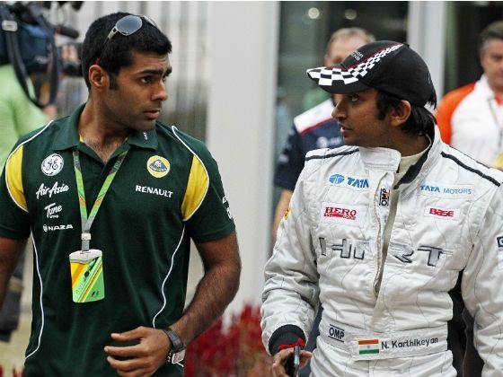 Karun Chandok and Narain Karthikeyan, Team India at Race of
Champions