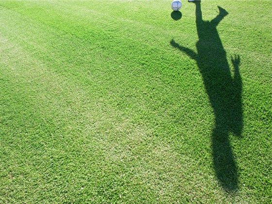 Shadow of footballer Shadow of footballer