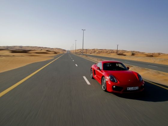 Porsche Cayman straight line Porsche Cayman straight line