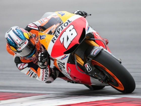 Dani Pedrosa in action aboard the RC213V