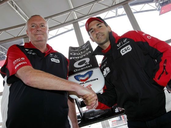 Marussia Racing Team Principal with Timo Glock