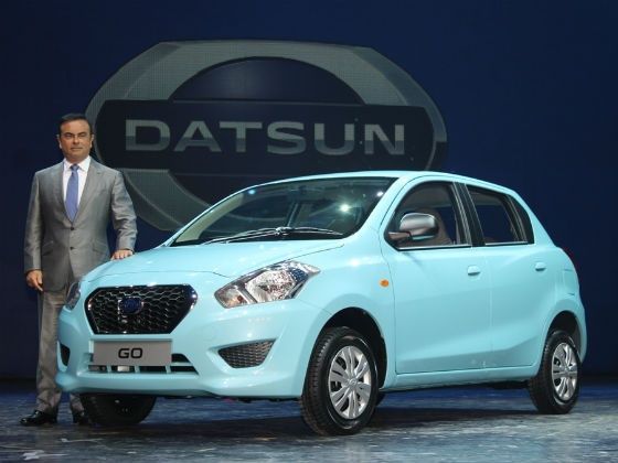 Carlos Ghosn, Nissan Motor President and CEO, at the unveiling of the Nissan GO in Delhi Carlos Ghosn, Nissan Motor President and CEO, at the unveiling of the Nissan GO in Delhi