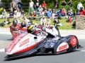 Tim Reeves and Dan Sayle in action at side car race 1