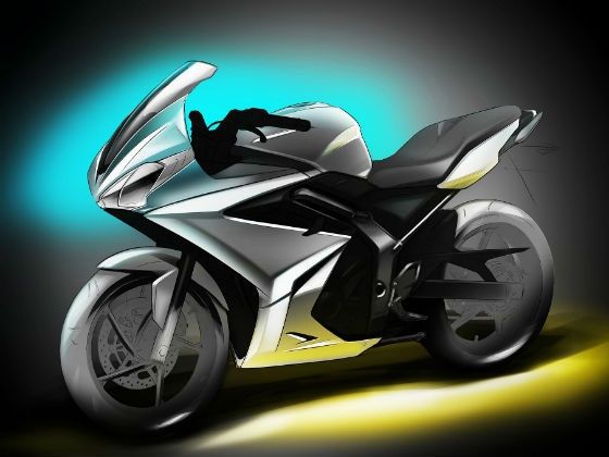 Triumph 250cc motorcycle sketch Triumph 250cc motorcycle sketch