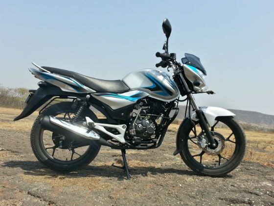 Bajaj Discover 125M review side shot Bajaj Discover 125M review side shot