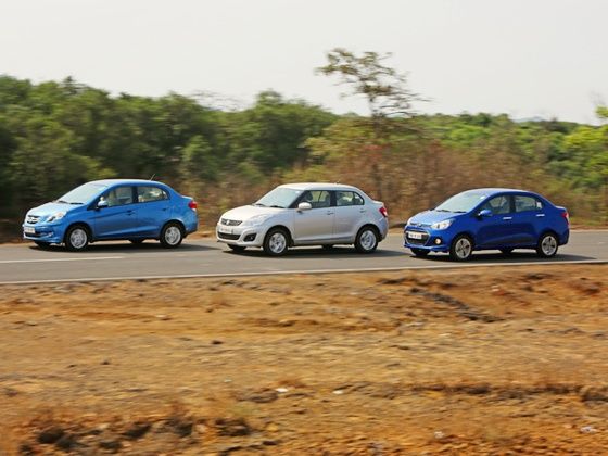 Honda Amaze, Swift Dzire and Xcent in action Honda Amaze, Swift Dzire and Xcent in action
