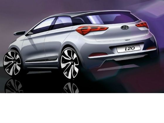 2014 Hyundai i20 rendering rear 2014 Hyundai i20 rendering rear