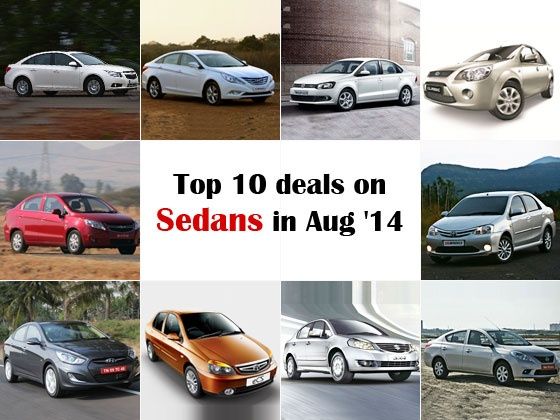 Top 10 deals on sedans in August 2014 Top 10 deals on sedans in August 2014