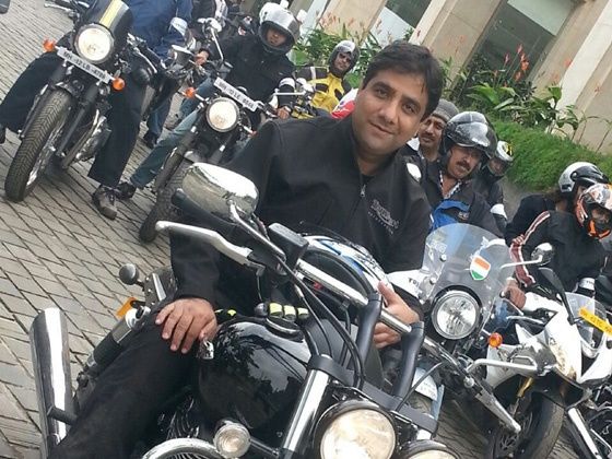 Vimal Sumbly at 2014 Triumph Motorcycle Independence Day ride Vimal Sumbly at 2014 Triumph Motorcycle Independence Day ride
