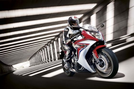 Honda CBR 650F action shot Honda CBR 650F action shot