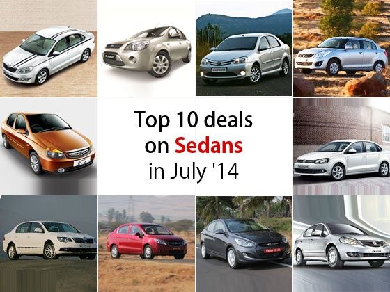 Top 10 Deals on Sedans in July 2014 Top 10 Deals on Sedans in July 2014
