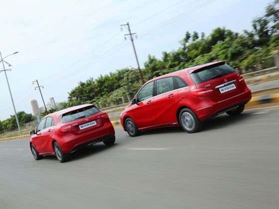 Mercedes-Benz A-Class và B-Class Edition 1 sau hành động bắn Mercedes-Benz A-Class and B-Class Edition 1 rear action shot