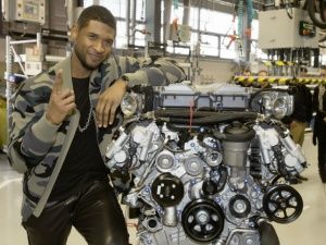 Usher at the AMG factory Usher at the AMG factory