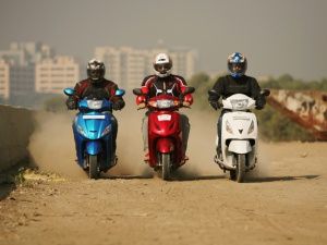 TVS Jupiter vs Honda Activa vs Hero Maestro comparison: In Pics! TVS Jupier vs Honda Activa vs Hero Meastro comparison