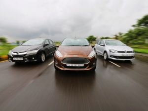 2014 Ford Fiesta vs New Honda City vs Volkswagen Vento Diesel Comparison Review: Photo Gallery Honda City vs Volkswagen Vento vs Ford Fiesta