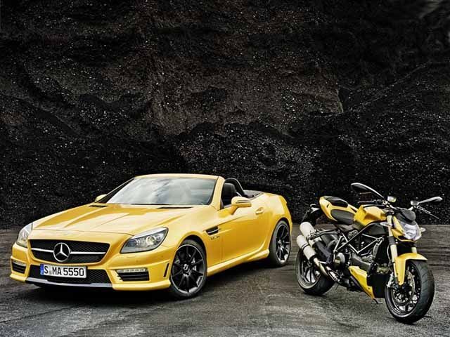 Mercedes-Benz SLK 55 AMG and Ducati Streetfighter 848 Mercedes-Benz SLK 55 AMG and Ducati Streetfighter 848