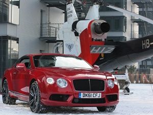 New Bentley Continental V8 makes flying debut over Munich New Bentley Continental V8 makes flying debut over Munich