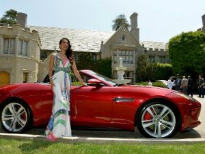 raquel pomplun with the Jaguar F-type raquel pomplun with the Jaguar F-type