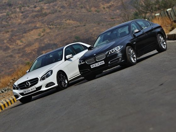 BMW 5 Series & Merc E-Class still